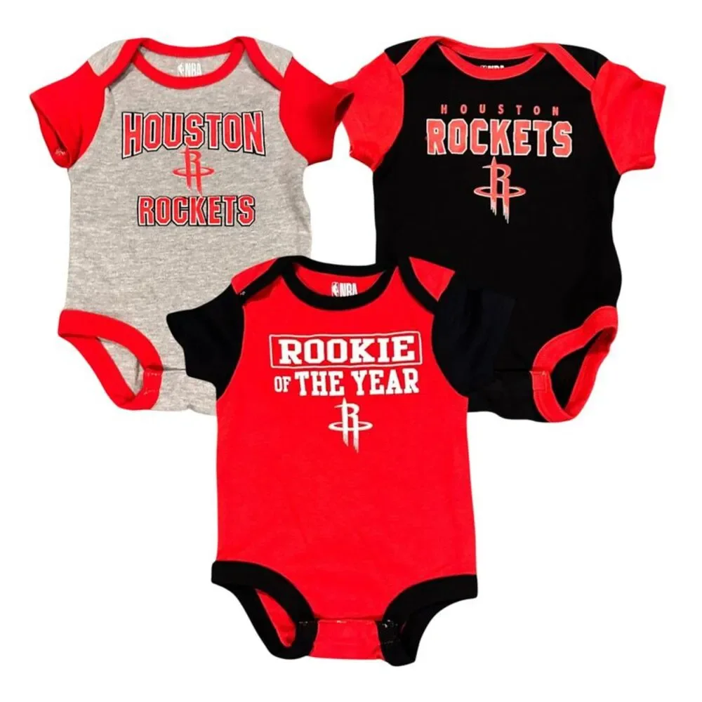 NBA Houston Rockets Rookie of the Year 3pc Infant Bodysuit Set, 0-3 Months